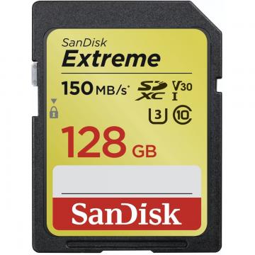 Sandisk SDXC Extreme 128GB 150mb / 70mb U3 V30