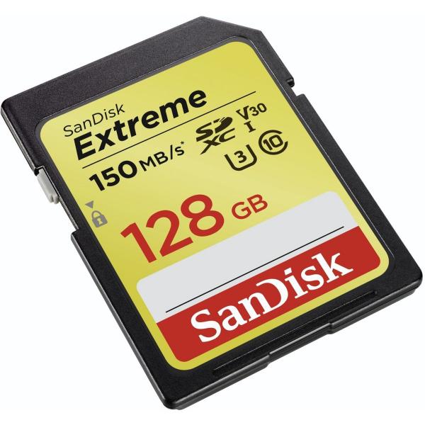 Sandisk SDXC Extreme 128GB 150mb / 70mb U3 V30
