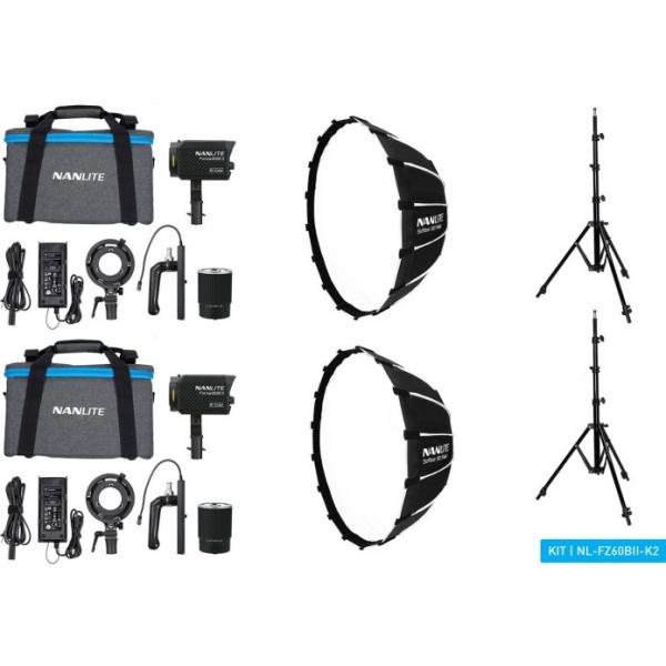 Forza 60B II Bi-Colour LED Dual Kit avec pieds et softbox