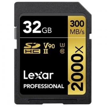 Lexar SDHC Professional UHS-II 2000X 32GB V90