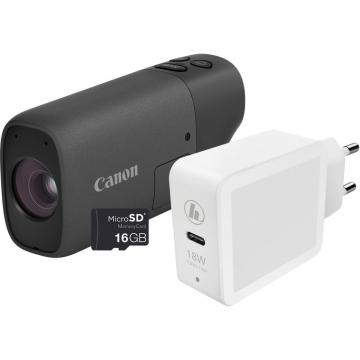 Canon PowerShot Zoom Black Essential Kit + Case