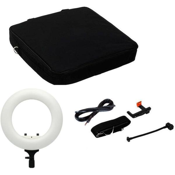 Caruba Round Vlogger 12 inch LED set avec sac - White