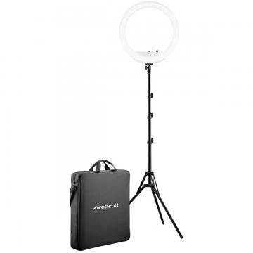 Bi-Color LED Ring Light Kit w/ Batteries and Stand