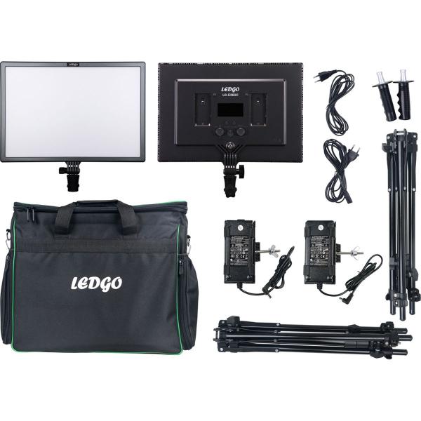 LedGo E268CII Bi-color kit w/light stands (2 lights/ high out)
