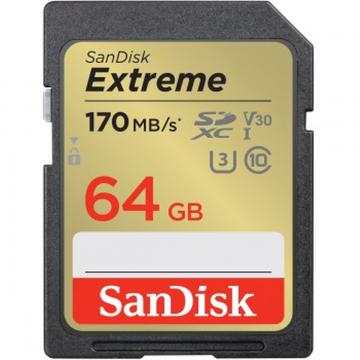 Sandisk Extreme 64GB SDHC Memory Card 170MB/s